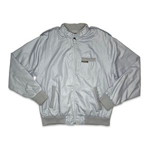Vintage Adventura Silver Grey Bomber Jacket